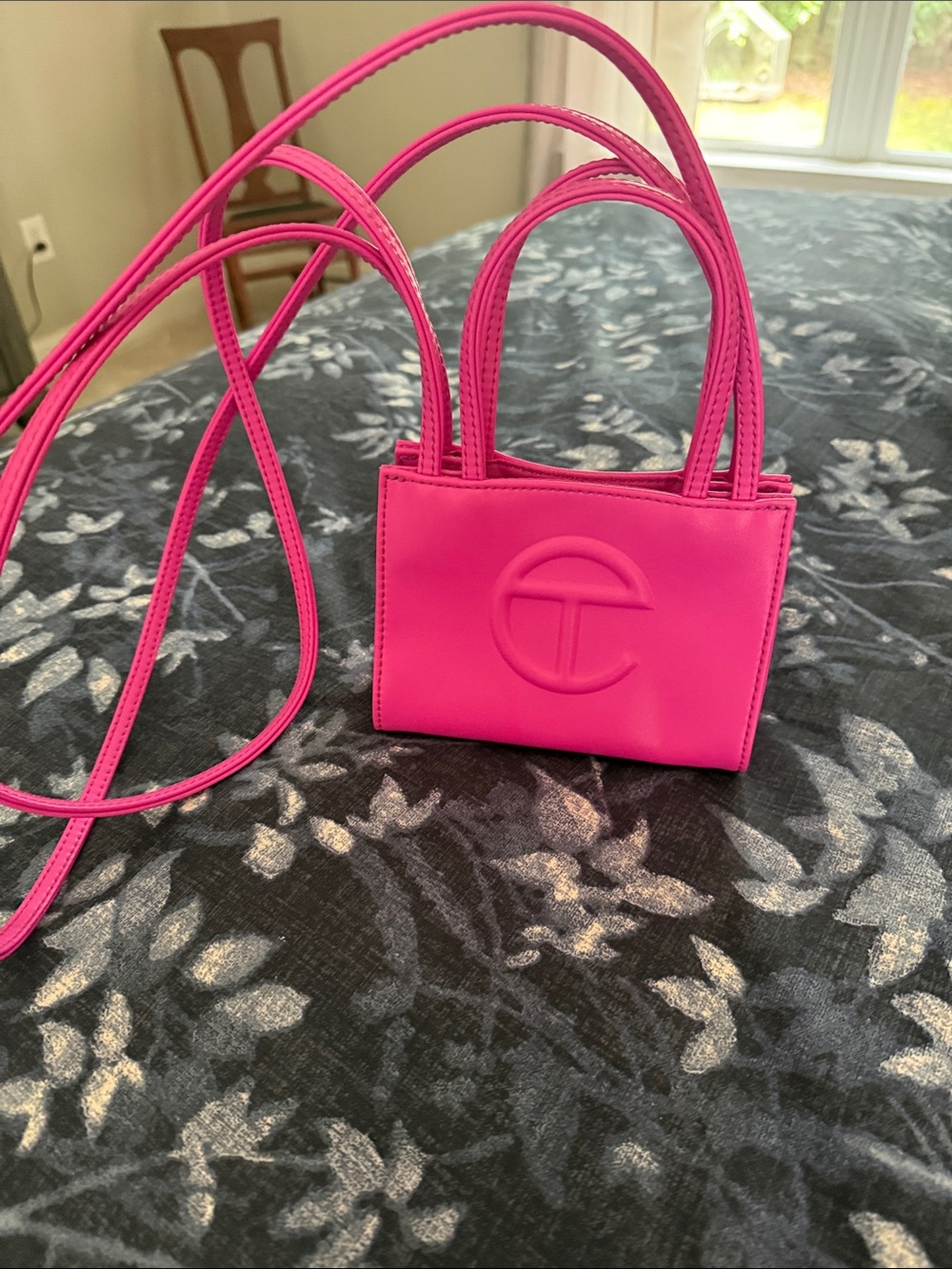 Telfar Mini Tote in Vibrant Hot Pink